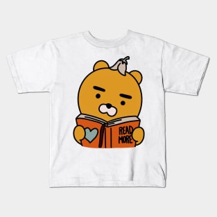 Reading Ryan - Studious Bear - Read More! Kids T-Shirt